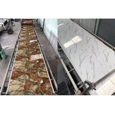1220mm UV Coating Buatan Mesin Pembuatan Lembaran Marmer PVC