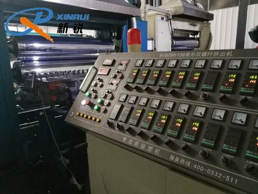 Double Screw Width 1220mm PVC Board Making Machine Untuk Furniture Board